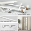 SKYPLUS LIVING Nordic Style White Double Curtain Rod Set with