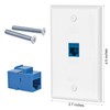 Ethernet Wall Plate Cat6 1 Port Keystone Jack Wall Plate