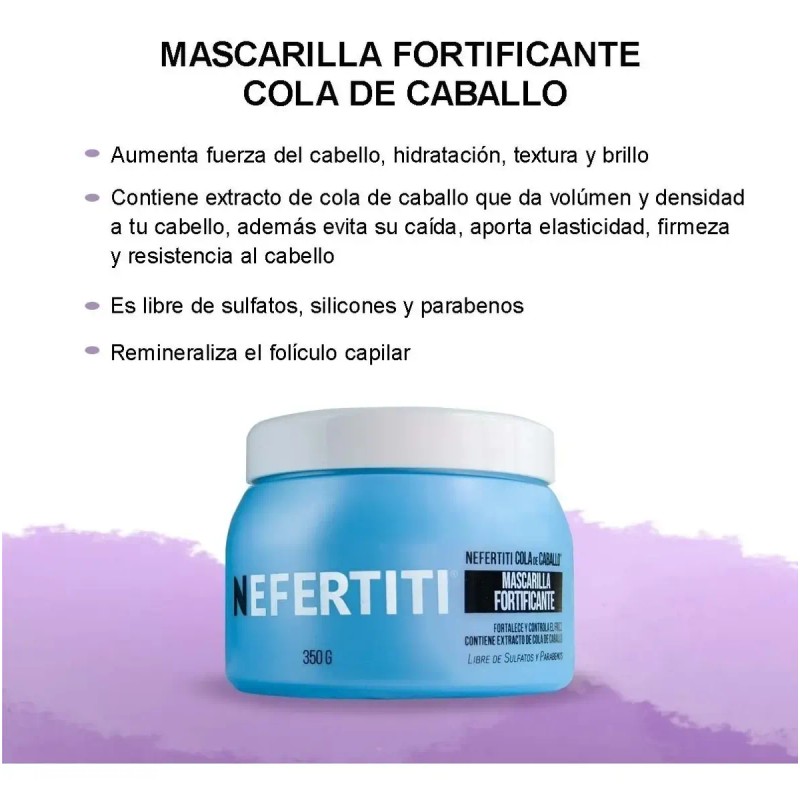 Mascarilla Cabello Cola Caballo Nefertiti 350gr