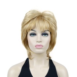 Lydell Short Length Layered Shaggy Full Hair Synthetic Women Cosplay Wigs Light Butterscotch