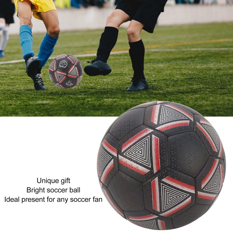 Reflective Soccer Ball Standard Size 5 Durable PU Leather Luminous