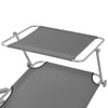 CHARMMA Sun Lounger with Canopy Steel Gray-7.8KG