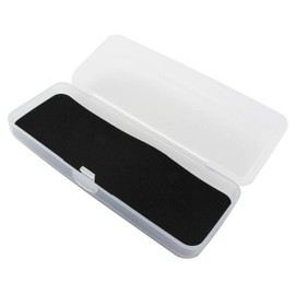 Megan 2067-01 Glasses Case, Wide, Square, Inner Dimensions, 6.1 inches (156 mm), Compact, Transparent, Skeleton, Frost, Hard Case, Clear