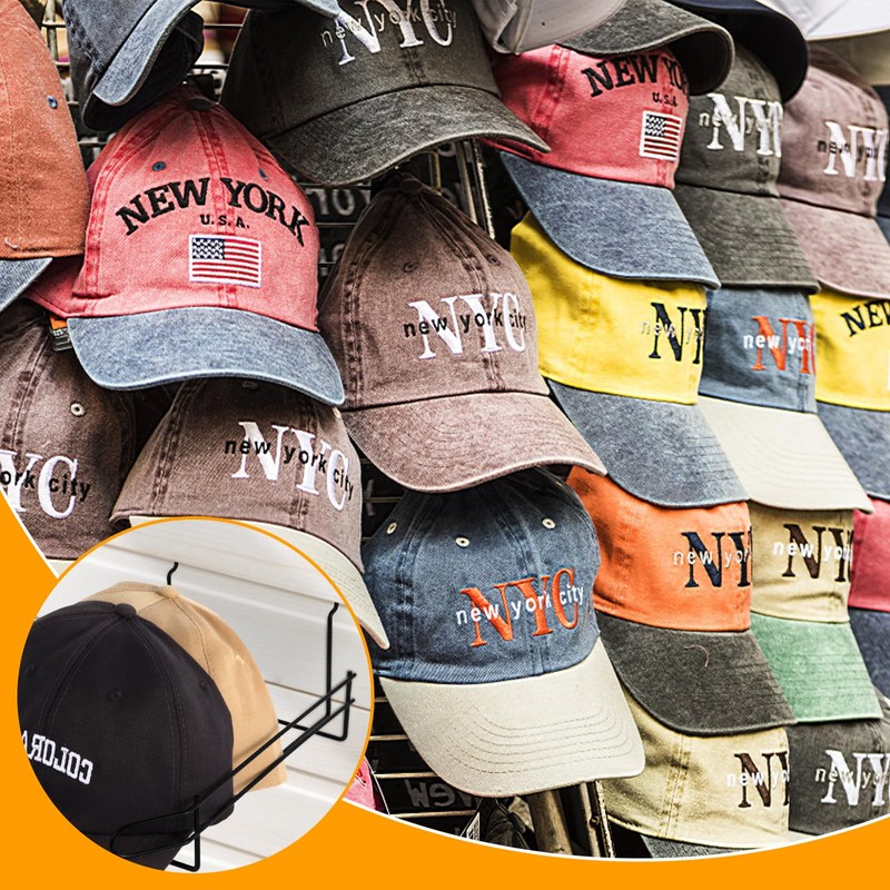 Polmart Slatwall Hat Display Baskets/Racks, 4-Pack