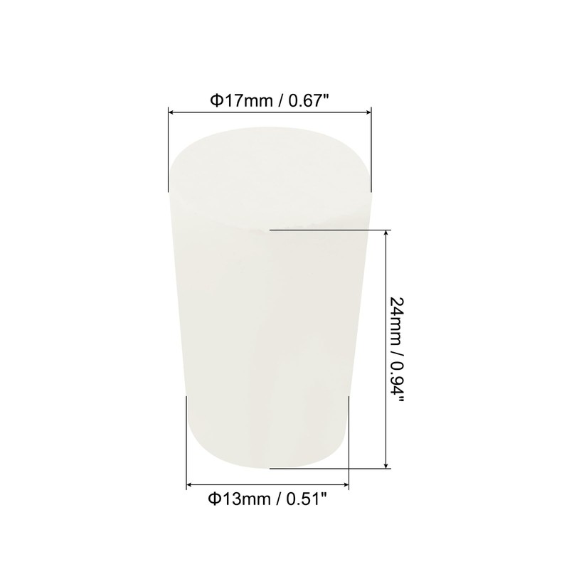 sourcing map Rubber Tapered Plug 13mm to 17mm Solid Test