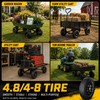 4.80/4.00-8 Tire and Wheel, 16” Wheelbarrow Tires Flat Free, with