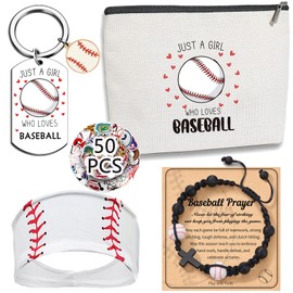 CORNER RUNNER Baseball Gifts for Women – Stylish Cosmetic Pouch and Bracelet for Sports Lovers, Baseball Stuff for Female Fans