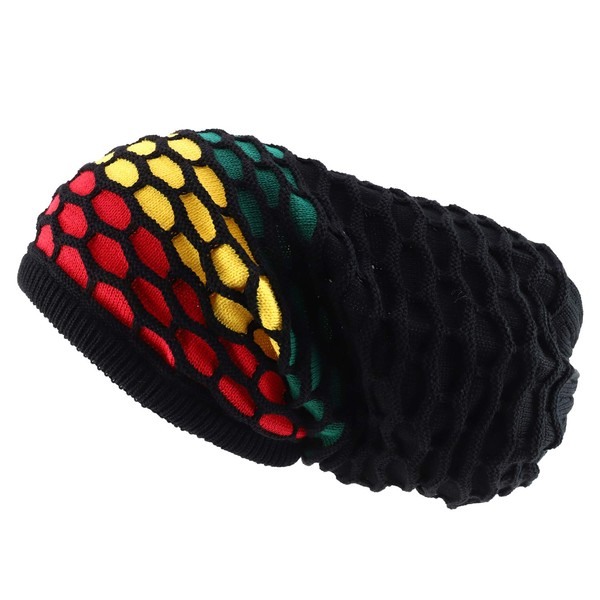 Armycrew Rasta Dreadlock Reggae 100% Cotton Deep Crown Long Beanie