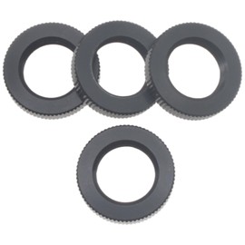 FDXGYH 4 Pcs 5/8"-27 Microphone Stand Nut Knurled Lock Nut Black Jam Nut for Microphone Photographic Equipment