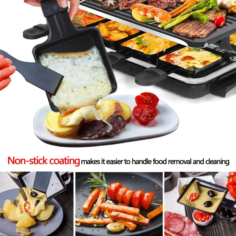 RoDzj Raclette Pans, Pack of 8, Raclette Pans Replacement with