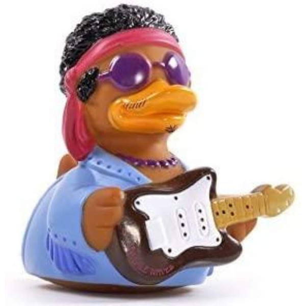 CelebriDucks Purple Waves Guitar Hero - Premium Bath Toy Collectible - Rock Music Themed - Perfect Present for Collectors, Celebrity Fans, Music, and Movie Enthusiasts
