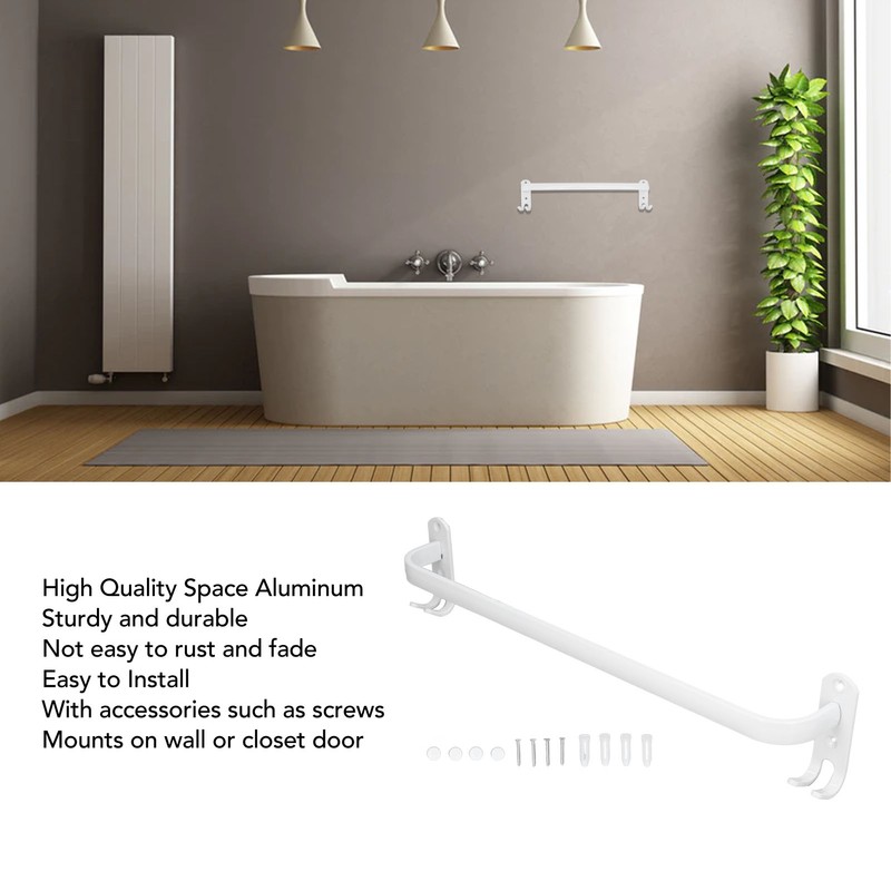 Towel Bar Thickened Wall Mounted Rust Proof Space Aluminum Bath
