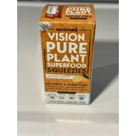 Nuvomed Gold Pure Plant Superfood Squeezies Vision Eye Health 10 Liquid Packs