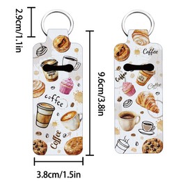 FREEBLOSS 2Pcs Chapsticks Holder Keychain Watercolor Style Lip Balm Holder Sleeves Keychain Lipstick Holder Lip Gloss Holder Keychain Chapstick Elastic Sleeves for Women Men