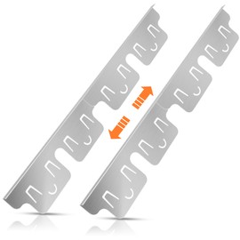 Stove Gap Covers Stainless Steel 2 Pack, Stove Gap Filler, Oven Gap Filler, Range Trim Kit, Stove Guards for Counter Side Gap Kitchen, Adjustable Length 13.8" to 27.5" - Silver