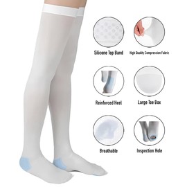 Falconexi Anti-Embolism Stockings – Compression for Varicose & Swelling (UK, Alpha, XL, Regular, Tall, XL)