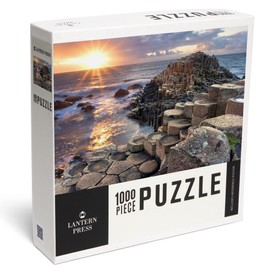 Lantern Press Ireland, Sunset at Giant's Causeway, Photography A-92041, 1000 Piece Jigsaw Puzzle for Adults, Made in USA with Reference Poster