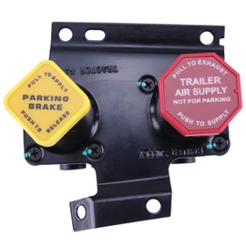 WQSING Dual Manifold Dash Valve KN20619 for Haldex RKN20619 3/8″ Push to Connect 1/4″ Unthreaded Mounting Holes Trailer Parking Style B Hand Operated Valve for Volvo 20560009 85123221 20523171