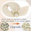 Ugeat Extensiones Cabello Natural 1gr 14in Rubio Blanco