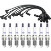 TICANEE Spark Plugs and Wires Compatible with Chevy 5.7L 4.3L