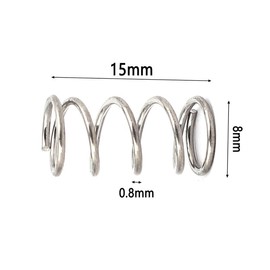 MACHSWON Compression Spring for Electronics Home Appliances Furniture Machinery Stainless Steel Compressed Spring 0.8mm Wire Dia, 8mm OD, 15mm Free Length 10pcs