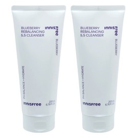 2 Innisfree Blueberry Rebalancing 5.5 Cleanser Large Capacity 200ml / 2개 이니스프리 블루베리 리밸런싱 5.5 클렌저 대용량 200ml