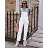 Vetinee Women's Brilliant White Bib Women Overalls Casual Jeans Overalls