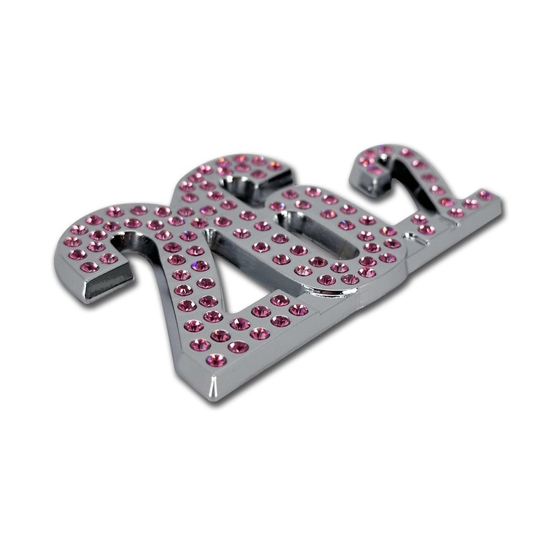 Elektroplate 26.2 Pink Crystal Marathon All Metal Emblem for Cars,