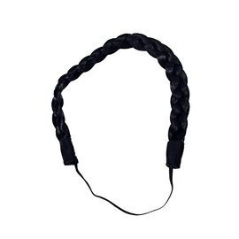 Hair Piece Hairband Circlet Alice band synthetic fiber braided braid black YZF-3080-1