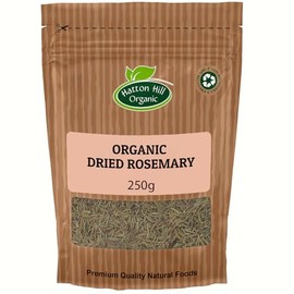 Organic Dried Rosemary 250g by Hatton Hill Organic | Aromatic Herb for Cooking, Baking & Infusions