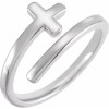 Paris Jewelry Sterling Silver Engravable Sideways Cross Ring