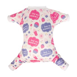 CuteBone Small Dog Pajamas Shirt Stretchy Summer Puppy Pjs Soft Cat Onesies Pet Clothes for Daily Wear DA18M