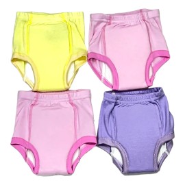 4 Piezas De Calzon Entrenador 100% Algodón Colores Liso