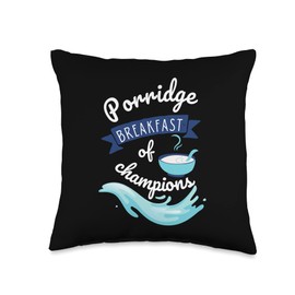 Breakfast Oats Congee Jook Rice Porridge Apparel Cereal Grits Kasha Upma Rice and Morning Cornmeal Porridge Throw Pillow, 16x16, Multicolor