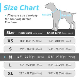 Eagloo Dog Harness Medium Sized Dog, No Pull Service Vest with Reflective Strips and Control Handle, Adjustable and Comfortable for Easy Walking, No Choke Pet Harness with 2 Metal Rings, Sky Blue, M