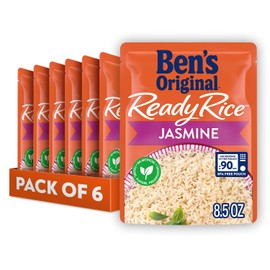 BEN'S ORIGINAL Ready Rice Jasmine Rice, Easy Dinner Side, 8.5 OZ Pouch (Pack of 6)
