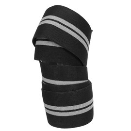01 Knee Brace Elastic Sports Knee Supports for Fitness Training Weightlifting for Squats (Black Gray)