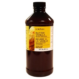 LorAnn Butter Vanilla Emulsion Concentrated Flavoring 16 Fl Oz Pack of 1