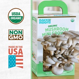 Back to the Roots Organic Mini Mushroom Grow Kit, Harvest Gourmet Oyster Mushrooms In 10 days, Top Gardening Gift, Holiday Gift, & Unique Gift
