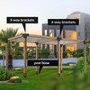 Grehitk Pergola Kit, Pergola Brackets 3-Way Right Angle Corner Bracket