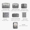 LEDON 7Pcs Packing Cubes for Travel Black, Luggage Suitcase Organizer,with