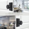 HIEMEY Matte Black Door Knobs Interior with Lock, Modern Privacy