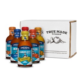 True Made Foods Ed Mitchell Genuine Pitmaster BBQ Sauce Variety Pack - 6 Flavor Collection for Grilling and Barbecue Recipes - Ideal for Meat, Poultry, Seafood and More (18 oz, 6 Pack)