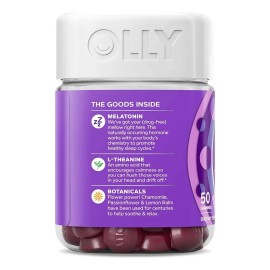 Olly Sleep Melatonina + L Teanina + Botanicos Gomitas Eg V27 Sabor Blackberry