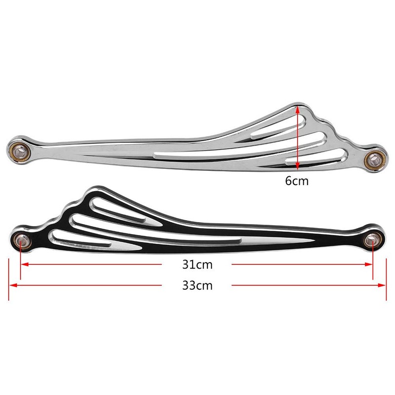 H RUO Chrome Wing Gear Shift Linkage Shifter for Harley