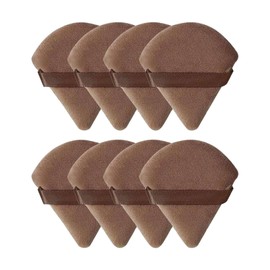 Pack of 8 Triangle Makeup Powder Puff, Face Sponge Powder Puff, Wet Dry Cosmetic Powder Puff, Soft Plush Powder Sponge, Washable Reusable Sponge for Loose Powder Foundation