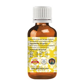 Deve Herbes Pure Bergamot Essential Oil (Citrus bergamia) Steam Distilled 15ml (0.50 oz)