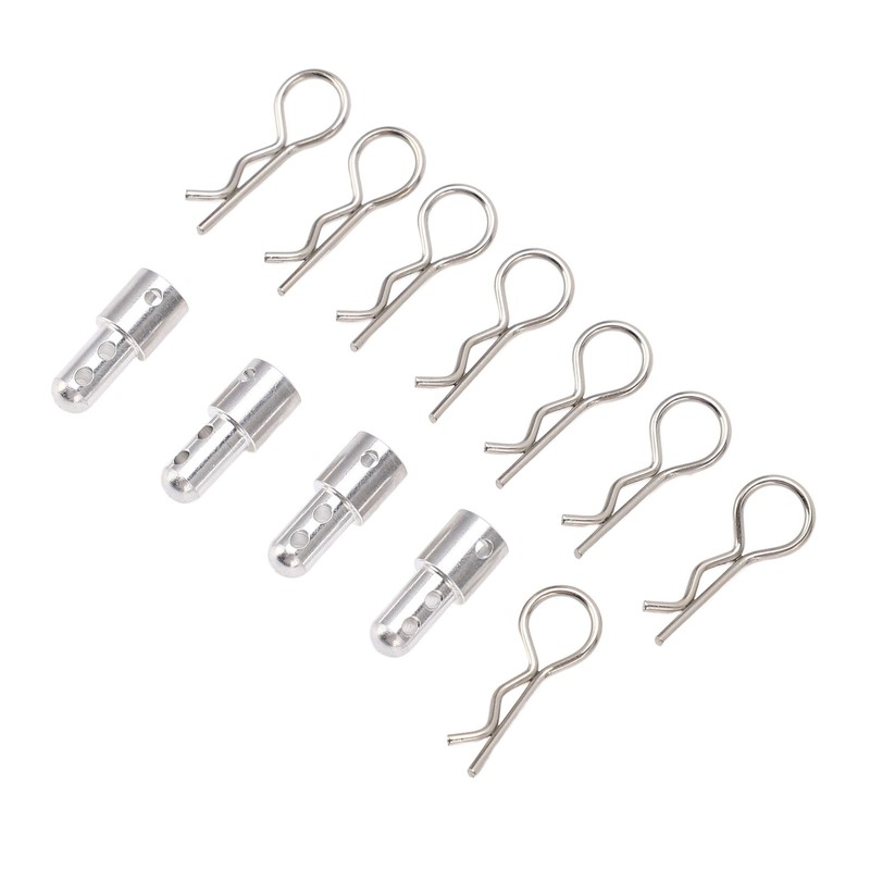 4Pcs RC Body Post Mount Stable High Strength Silver Rugged
