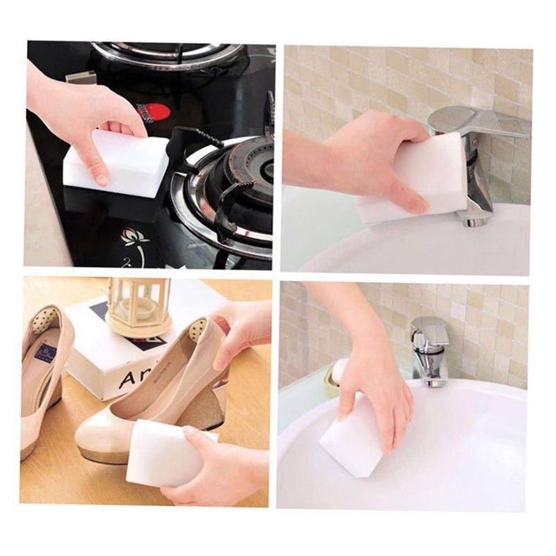 ORFOFE 50Pcs Kitchen Cleaning Sponge Pads Durable High Density Scrub