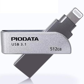 iXflash - Unidad Flash USB 3.0 con certificación MFi de Apple, 512 GB, expansión de Memoria de Almacenamiento Externo para Dispositivos iOS, Windows y Mac, Gris, (IXF-512-SG)